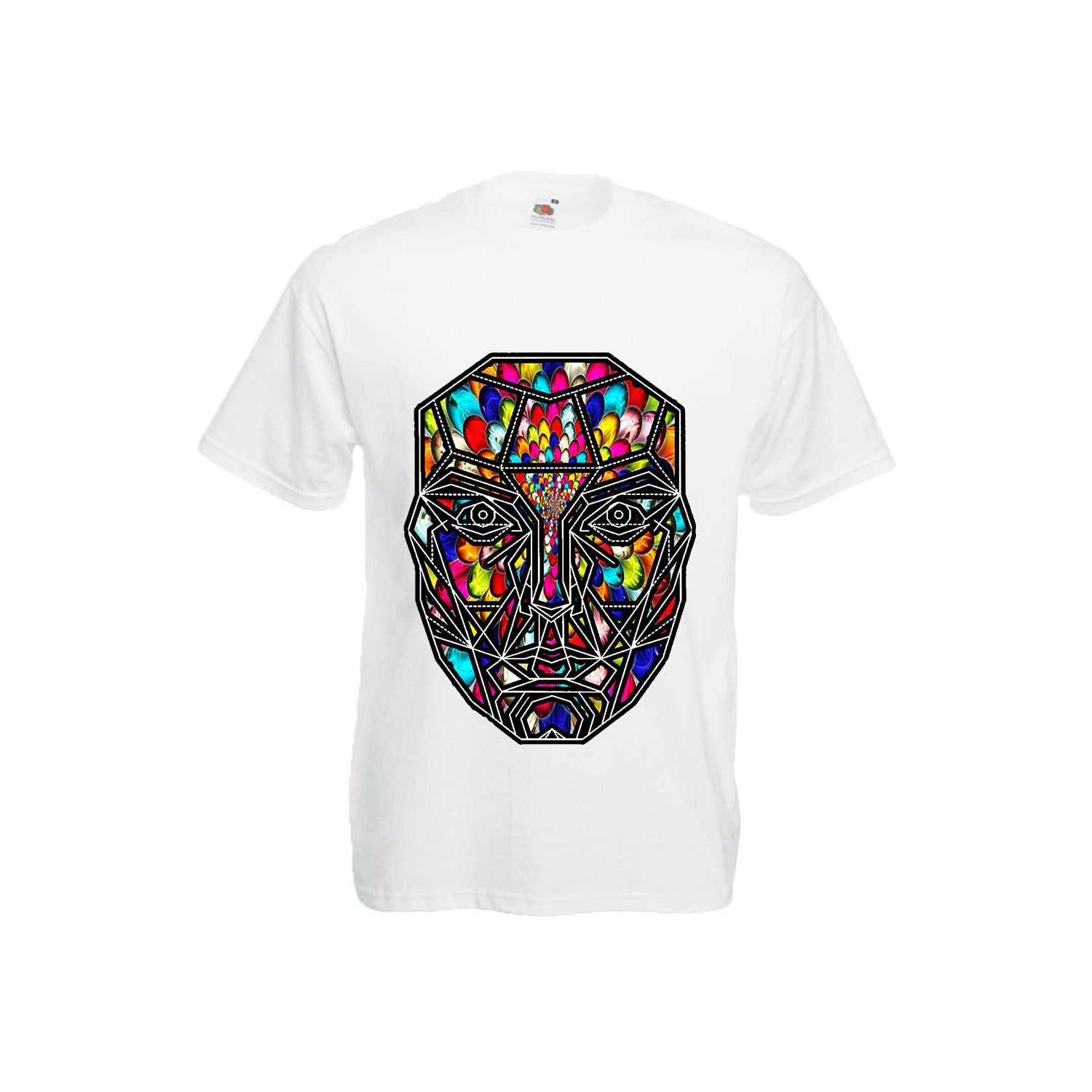 Tricou barbatesc personalizat Fruit of the loom The mask ,alb, L