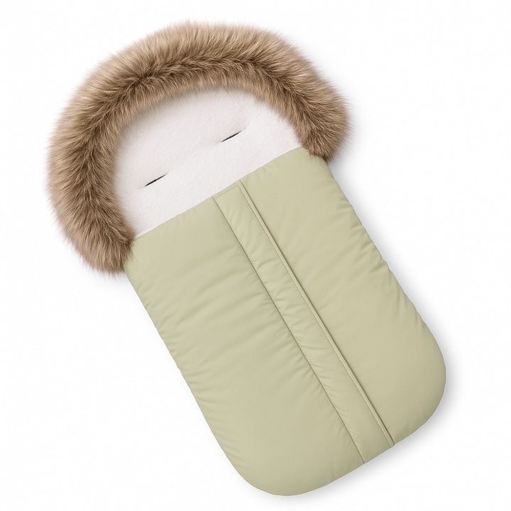 Sac de iarna pentru carucior, puf, PARASHKEVOVI, bej