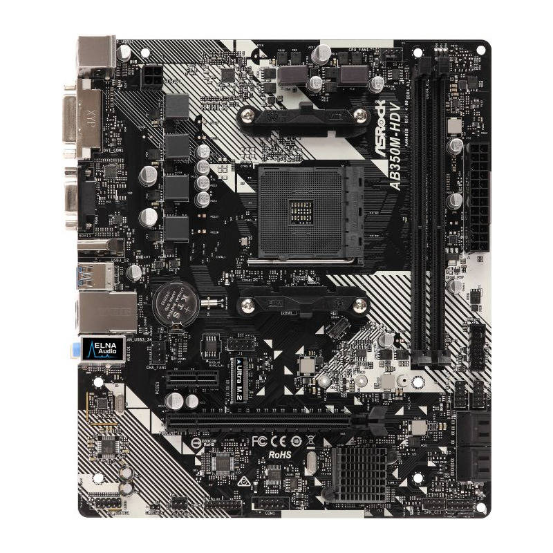 CPU ASRock AB350M-HDV R4.0 + Ryzen 5 2600 Asrock AB350M-HDV R4.0 Motherboard | Techinn