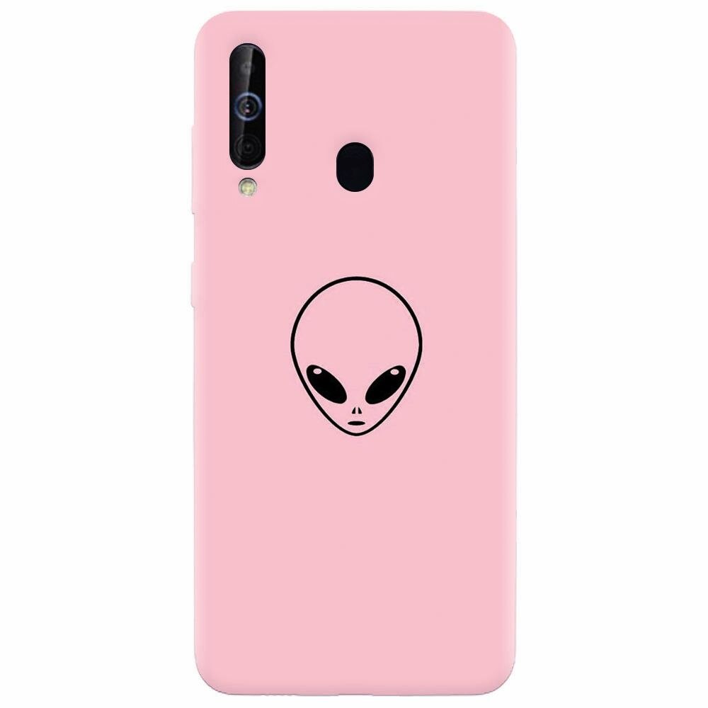 Husa silicon pentru Samsung Galaxy A60, Pink Alien