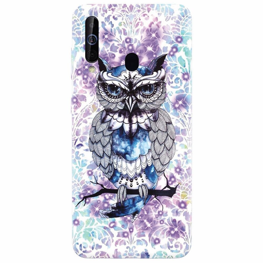 Husa silicon pentru Samsung Galaxy A60, Abstract Owl