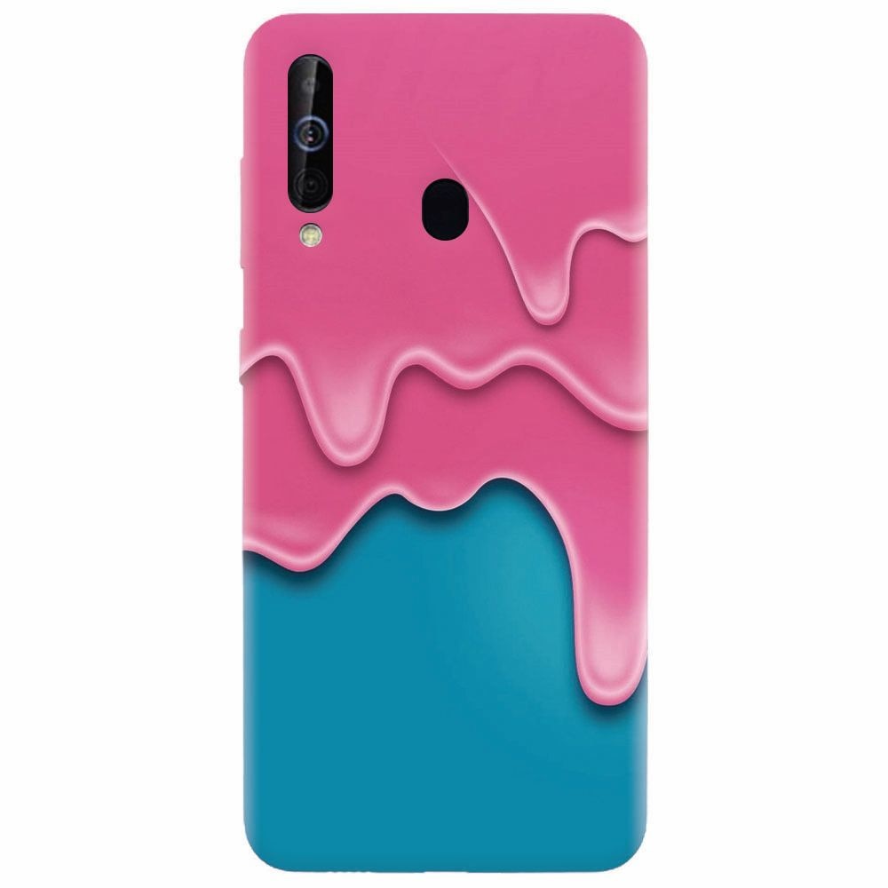 Husa silicon pentru Samsung Galaxy M30, Pink Liquid Dripping