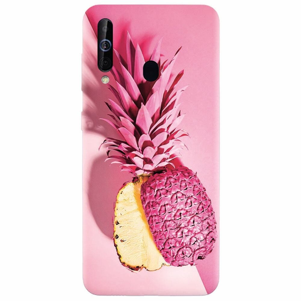 Husa silicon pentru Samsung Galaxy M30, Pink Pineapple
