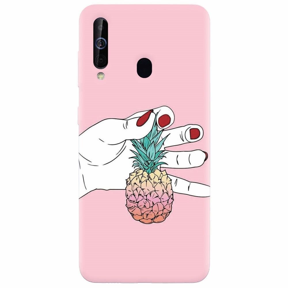 Husa silicon pentru Samsung Galaxy A60, Rainbow Pinepple