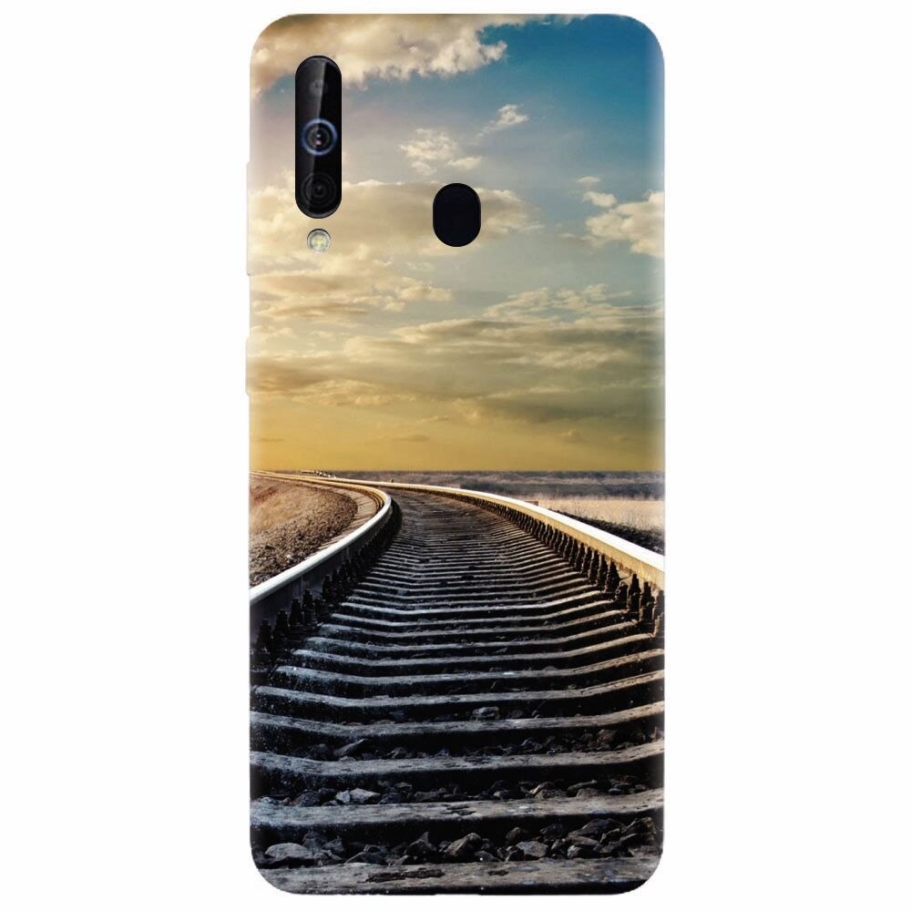 Husa silicon pentru Samsung Galaxy A60, Railroad Horizon