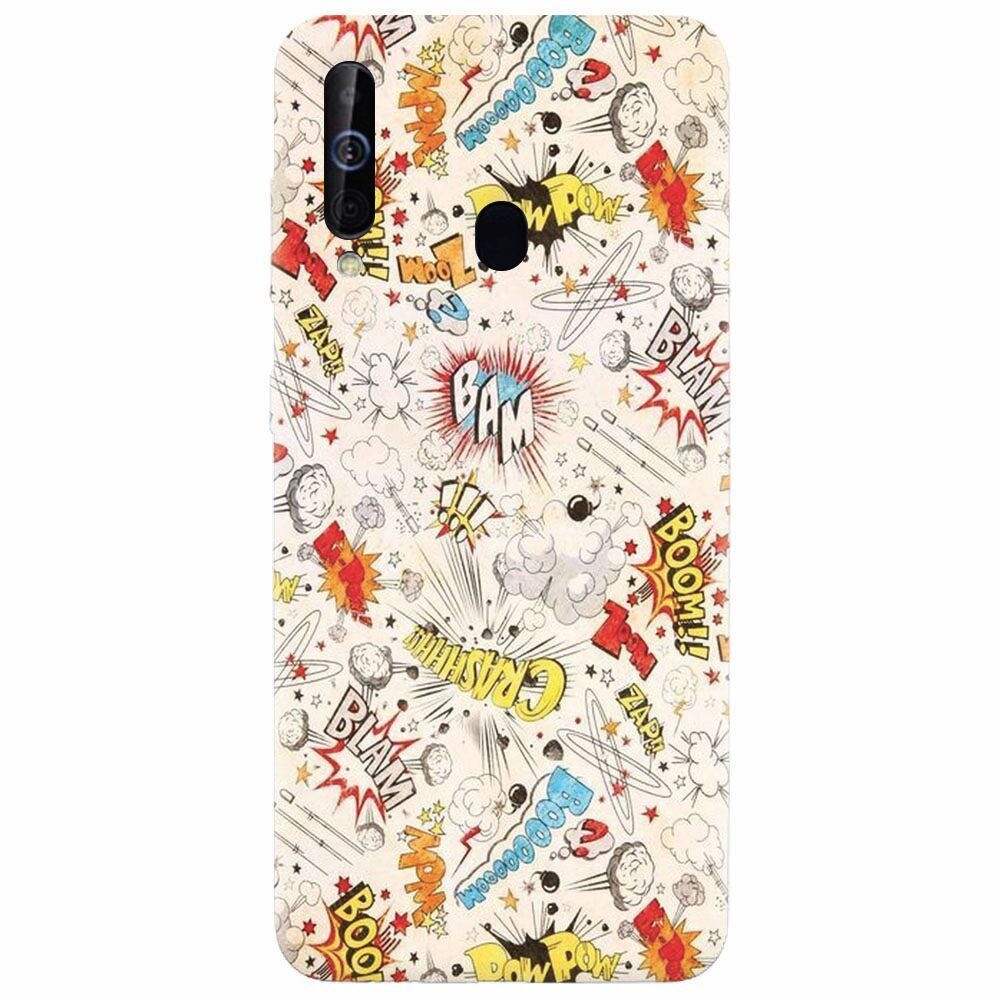 Husa silicon pentru Samsung Galaxy M30, Vintage Comic