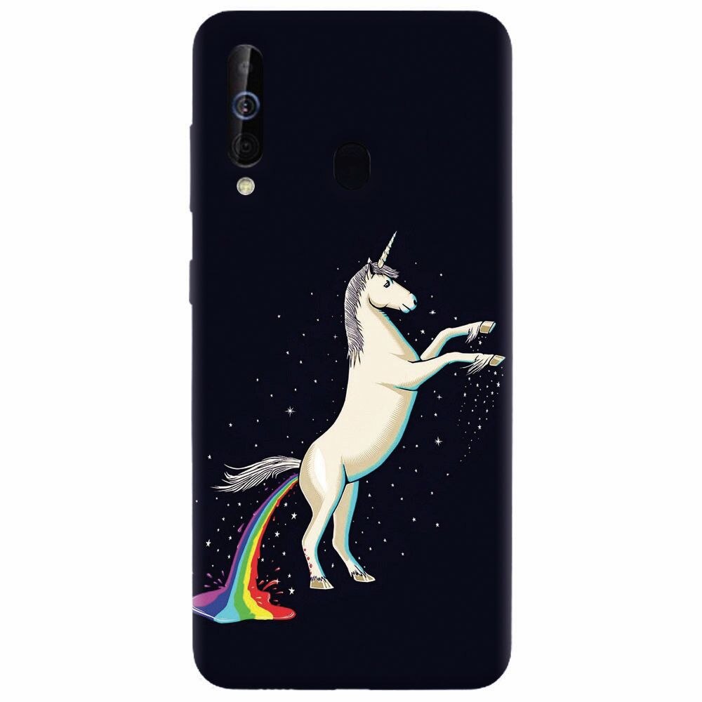 Husa silicon pentru Samsung Galaxy A60, Unicorn Shitting Rainbows