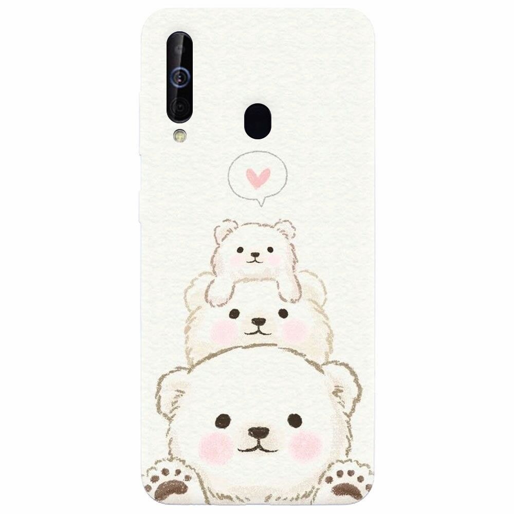 Husa silicon pentru Samsung Galaxy A60, Bear Family
