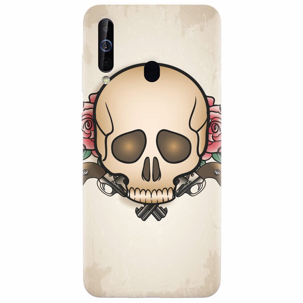 Husa silicon pentru Samsung Galaxy A60, Skulls And Roses