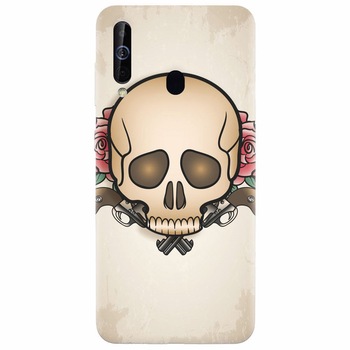 Husa silicon pentru Samsung Galaxy M30, Skulls And Roses Husa silicon pentru Samsung Galaxy M30, Skulls And Roses