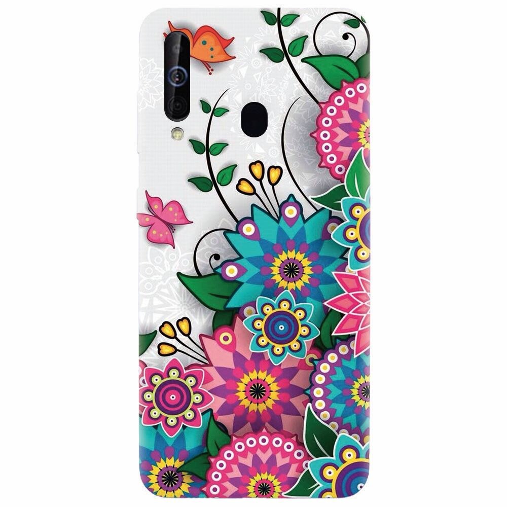 Husa silicon pentru Samsung Galaxy A60, Mandala Flowers