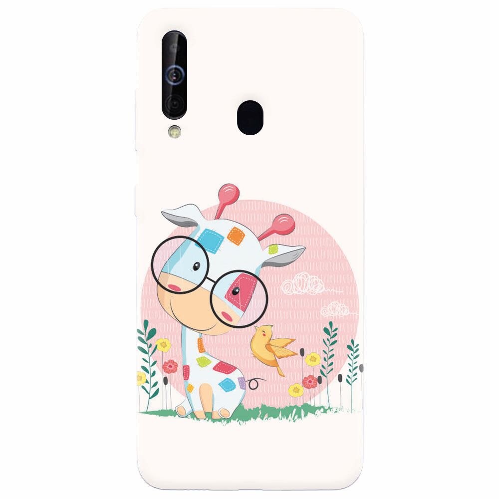 Husa silicon pentru Samsung Galaxy M30, Baby Giraffe