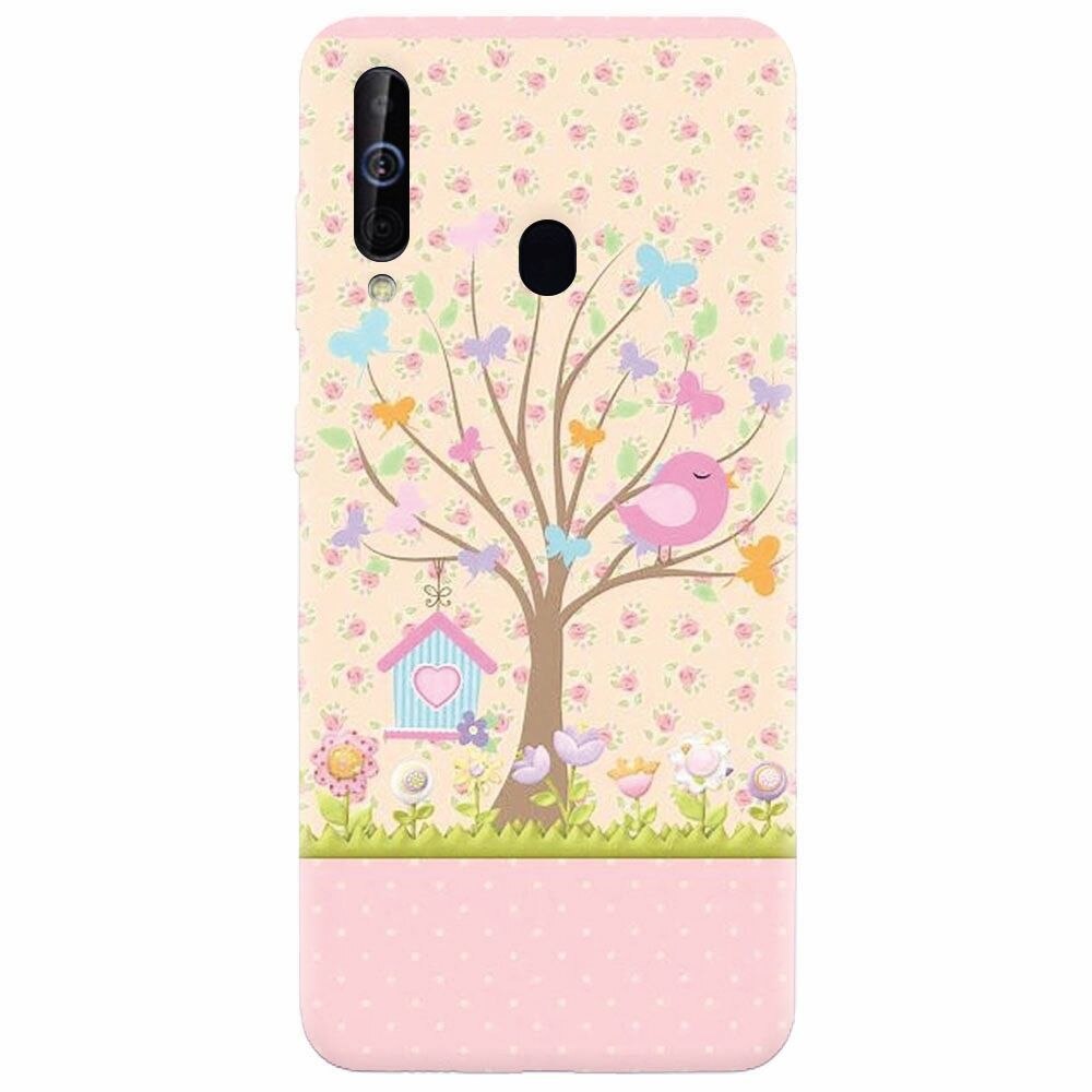 Husa silicon pentru Samsung Galaxy A60, Cute Birdhouse