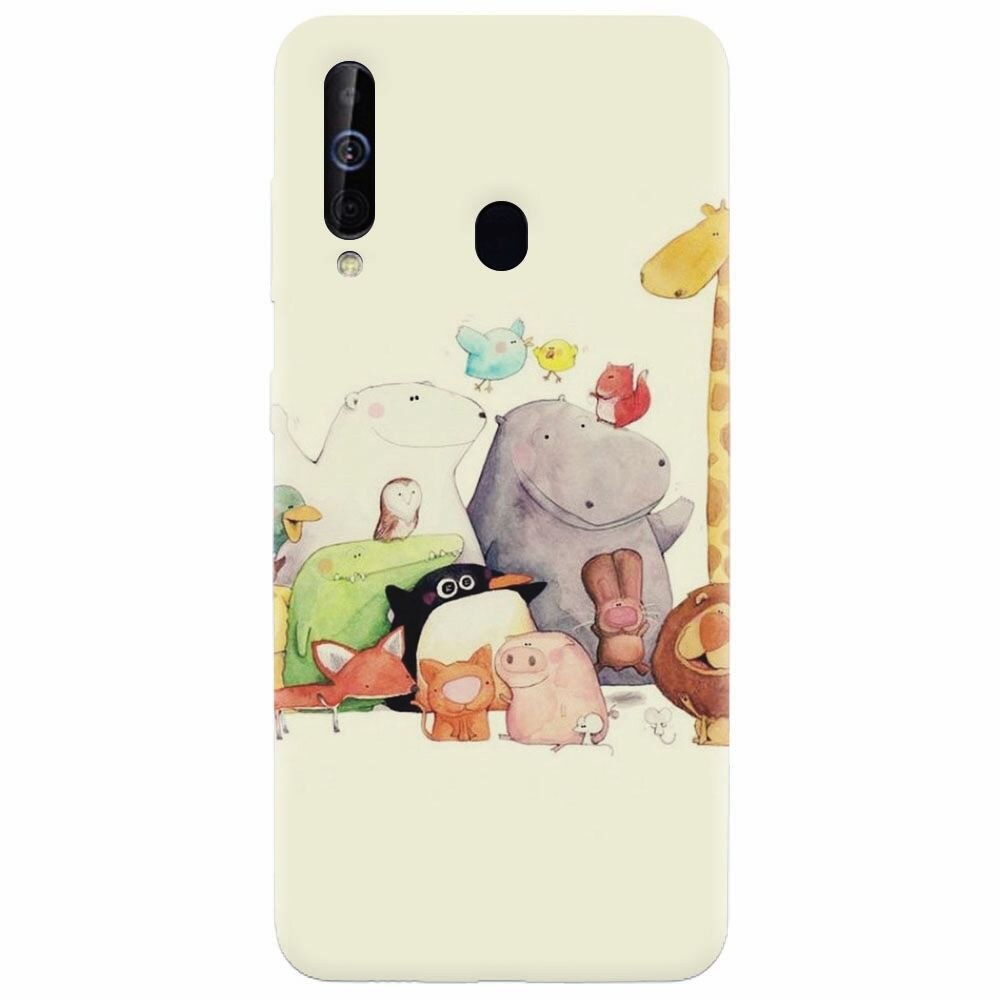 Husa silicon pentru Samsung Galaxy A60, Cute Cartoon Animals