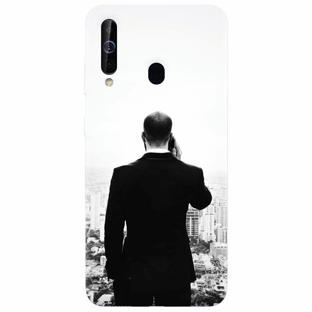 Husa silicon pentru Samsung Galaxy M30, Man In Suit