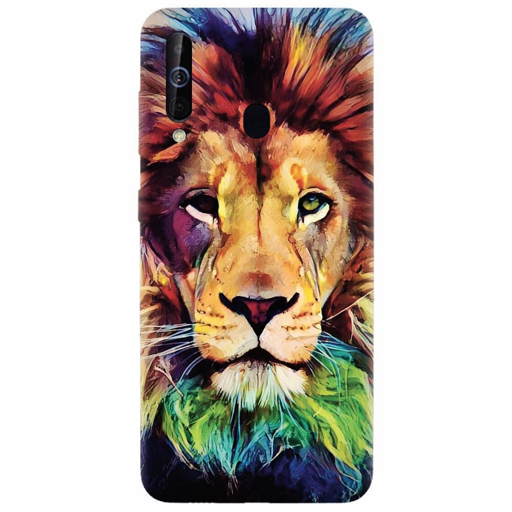 Husa silicon pentru Samsung Galaxy A60, Colorfull Lion
