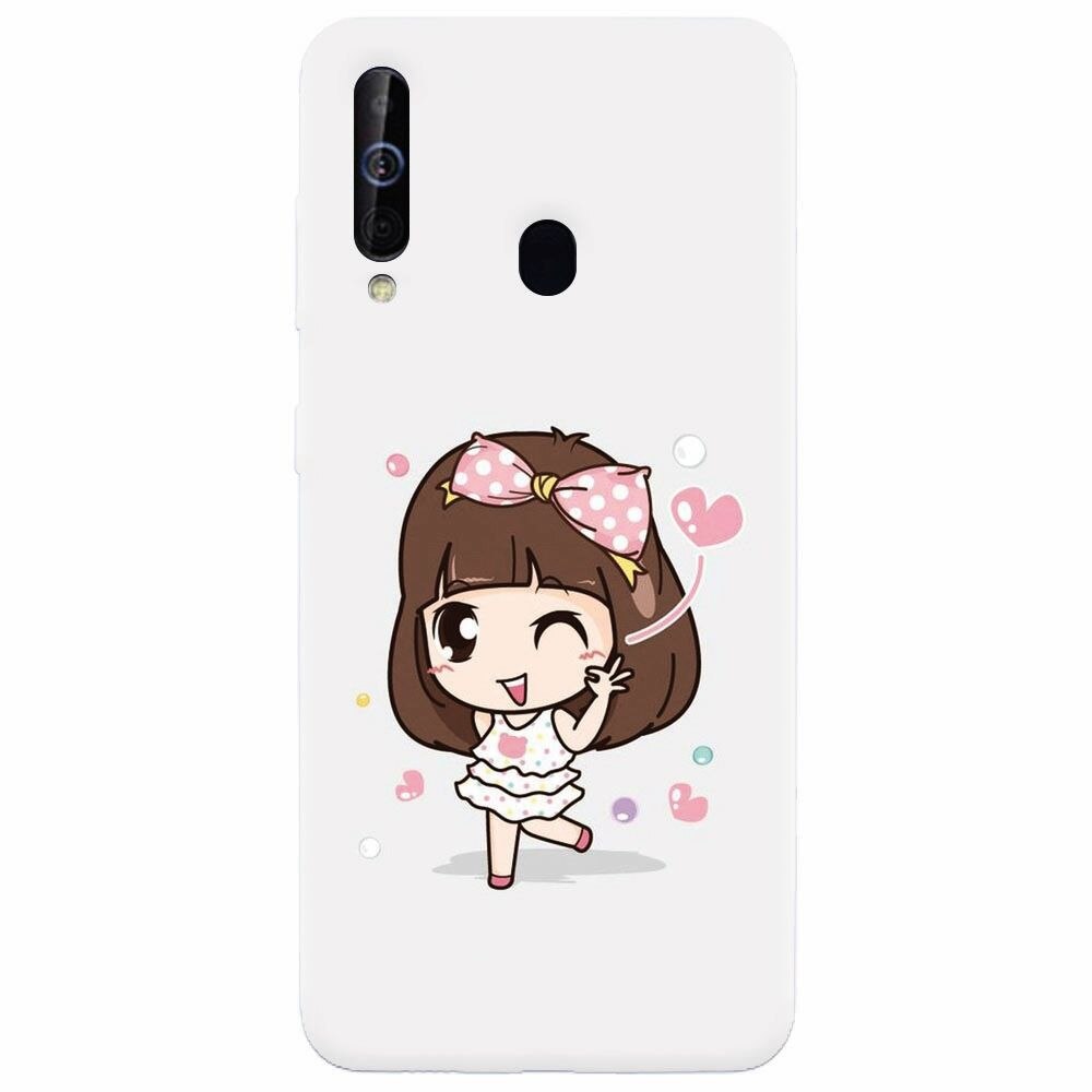 Husa silicon pentru Samsung Galaxy M30, Happy Girl