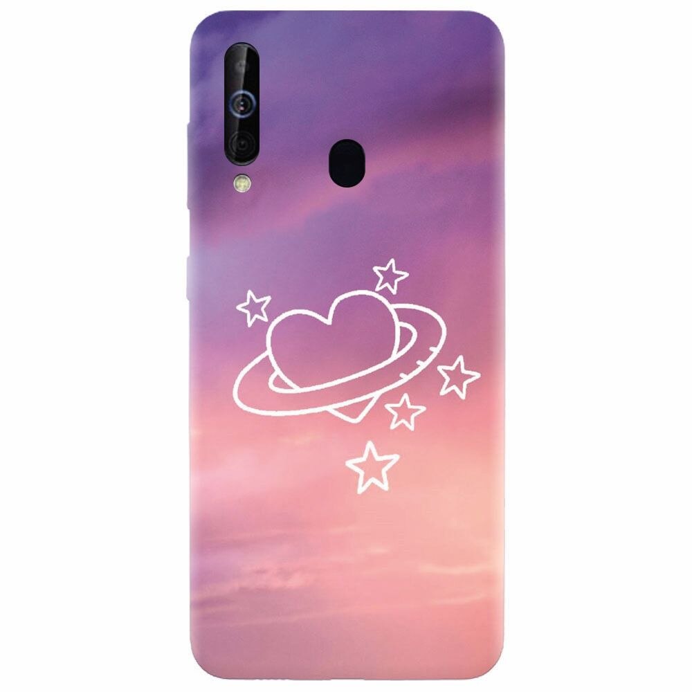 Husa silicon pentru Samsung Galaxy A60, Galaxy Heart