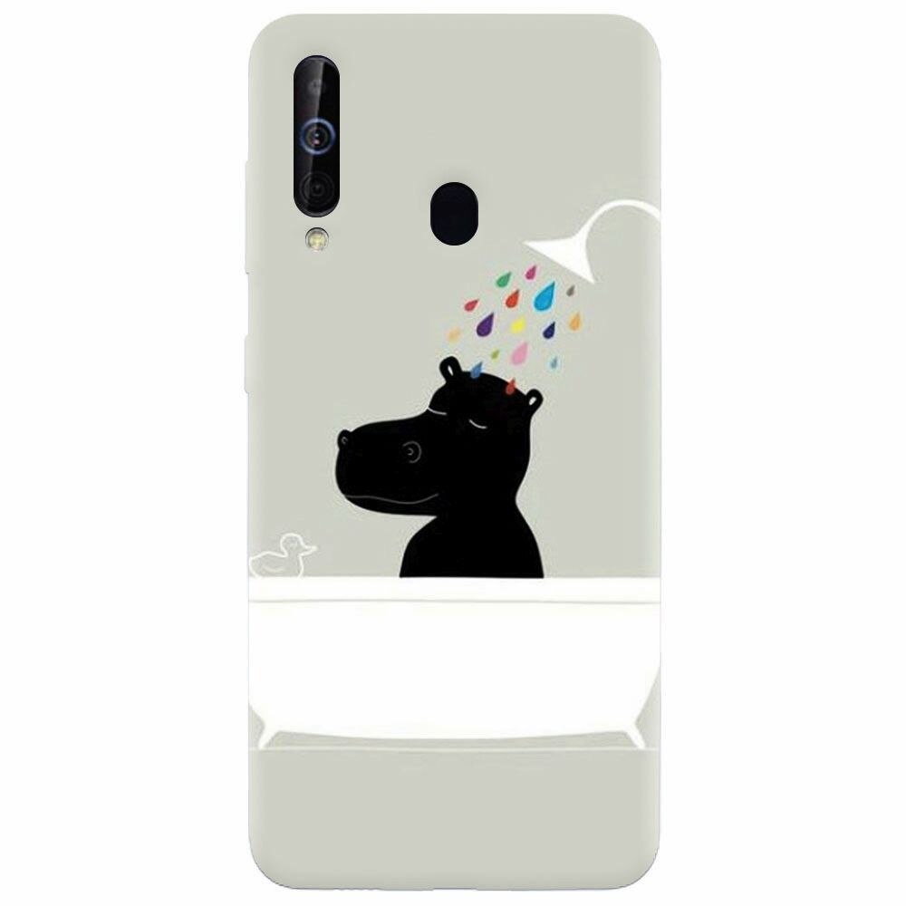 Husa silicon pentru Samsung Galaxy M30, Hippo Bath