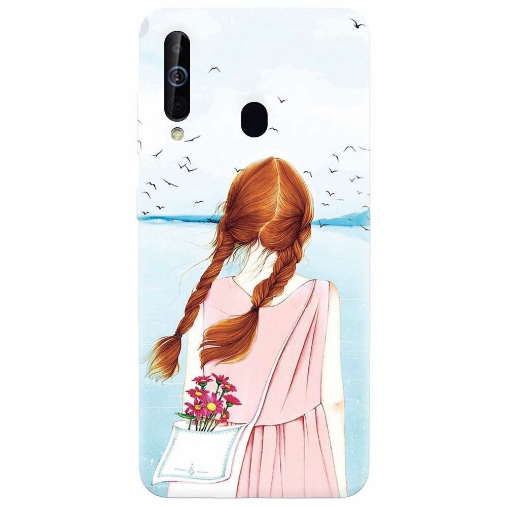 Husa silicon pentru Samsung Galaxy A60, Girl And Birds