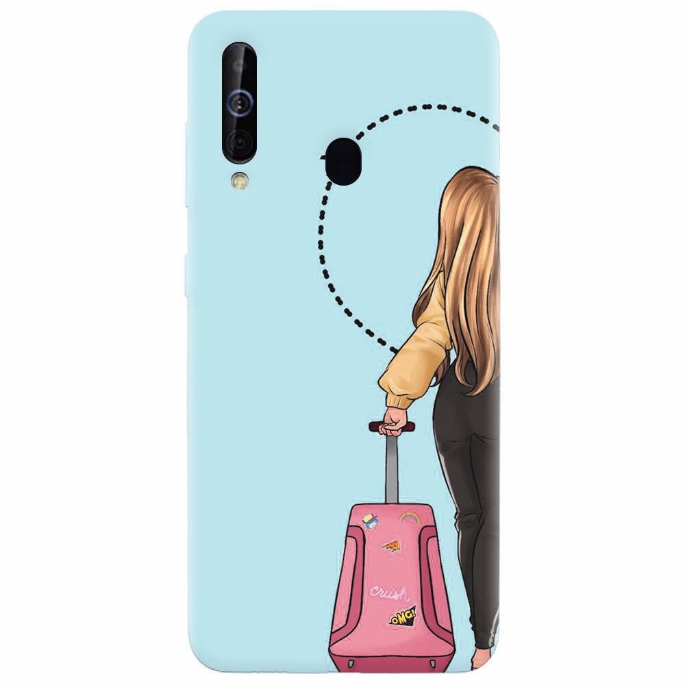 Husa silicon pentru Samsung Galaxy A60, Travel Girl