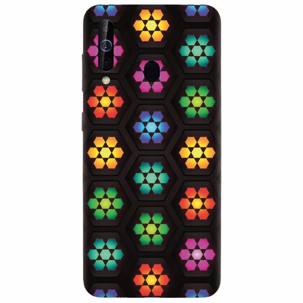 Husa silicon pentru Samsung Galaxy A60, Kaleidoscope Mosaic Patterns