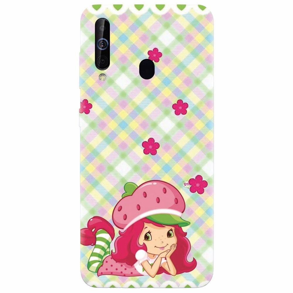 Husa silicon pentru Samsung Galaxy M30, Strawberry Girl