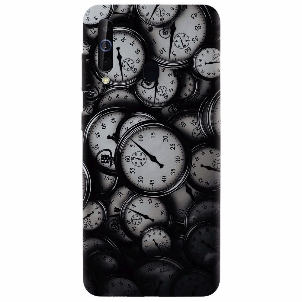 Husa silicon pentru Samsung Galaxy A60, Clocks Bw