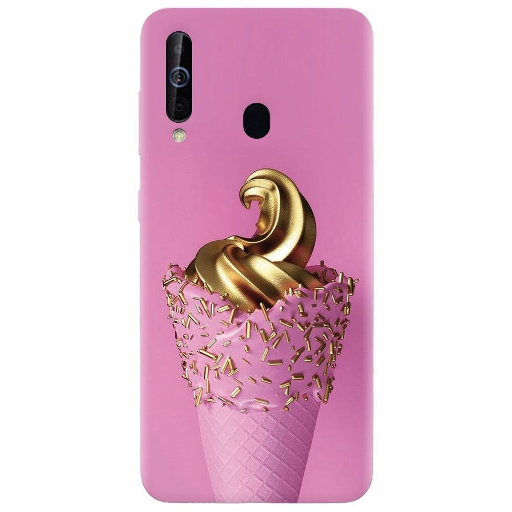 Husa silicon pentru Samsung Galaxy A60, Icecream Gold