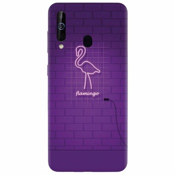 Husa silicon pentru Samsung Galaxy M30, Light Flamingo Husa silicon pentru Samsung Galaxy M30, Light Flamingo