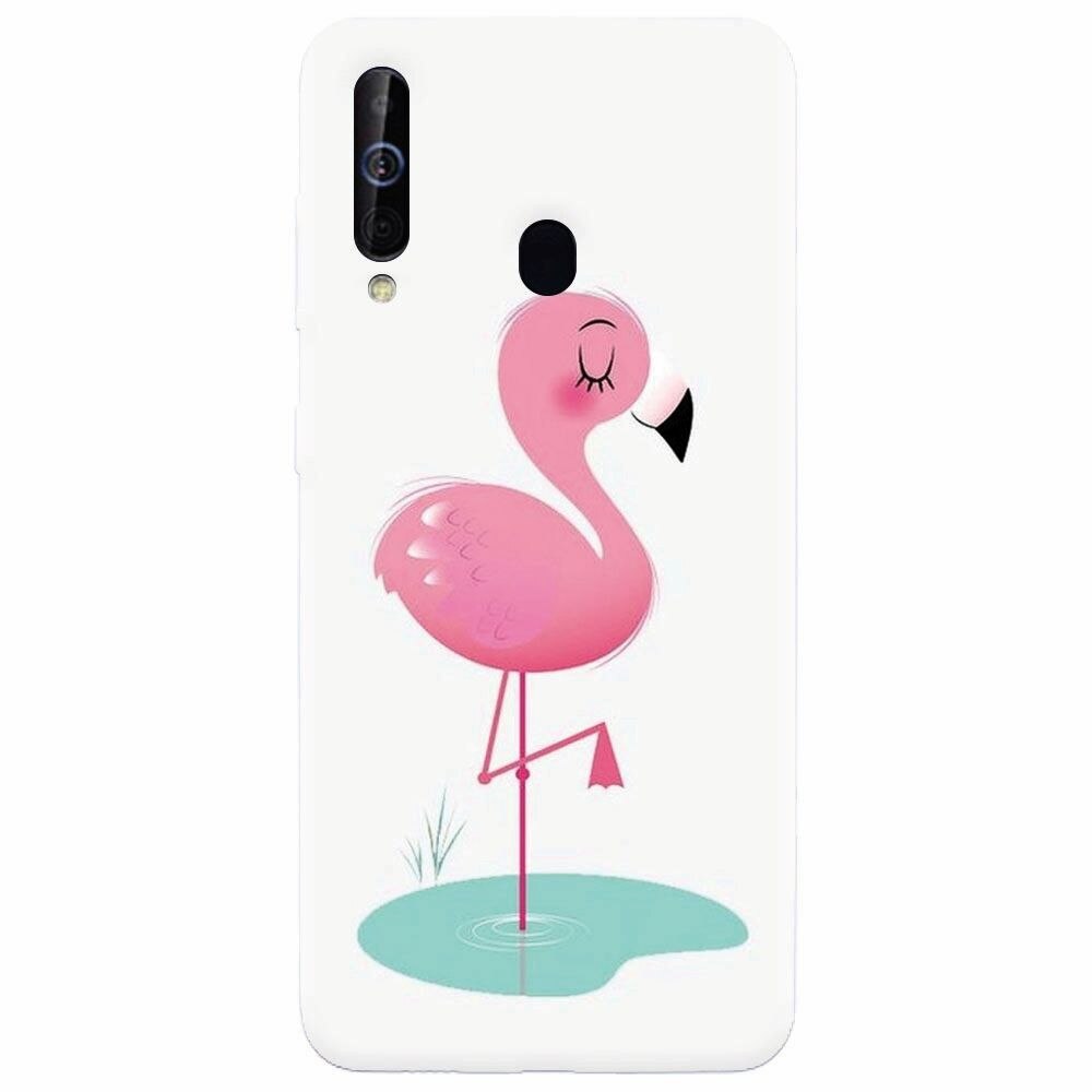 Husa silicon pentru Samsung Galaxy A60, Flamingo Pink