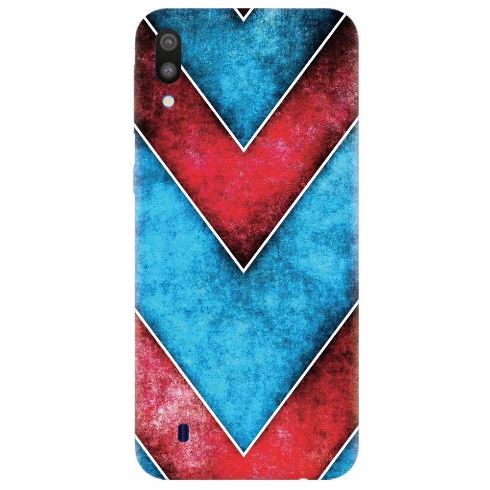 Husa silicon pentru Samsung Galaxy M10, Blue And Red Abstract
