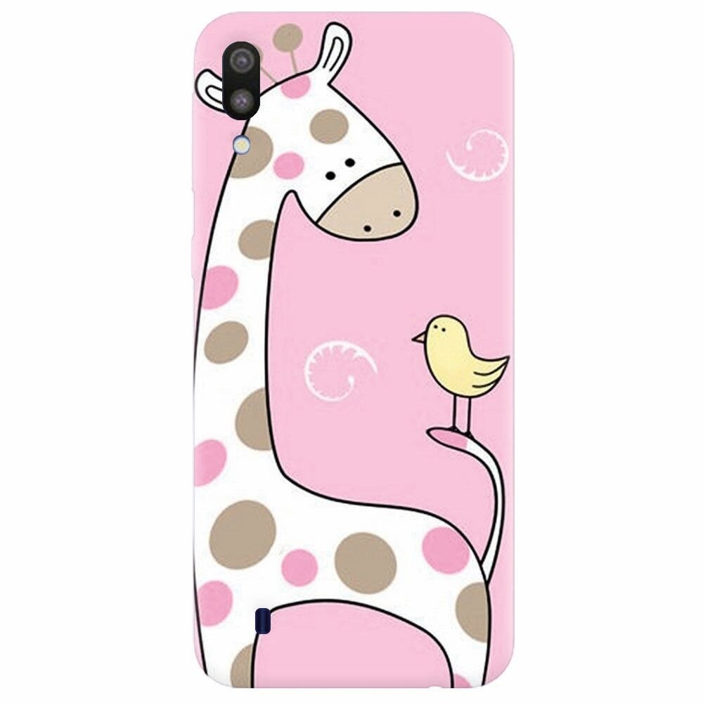 Husa silicon pentru Samsung Galaxy M10, Cute Giraffe
