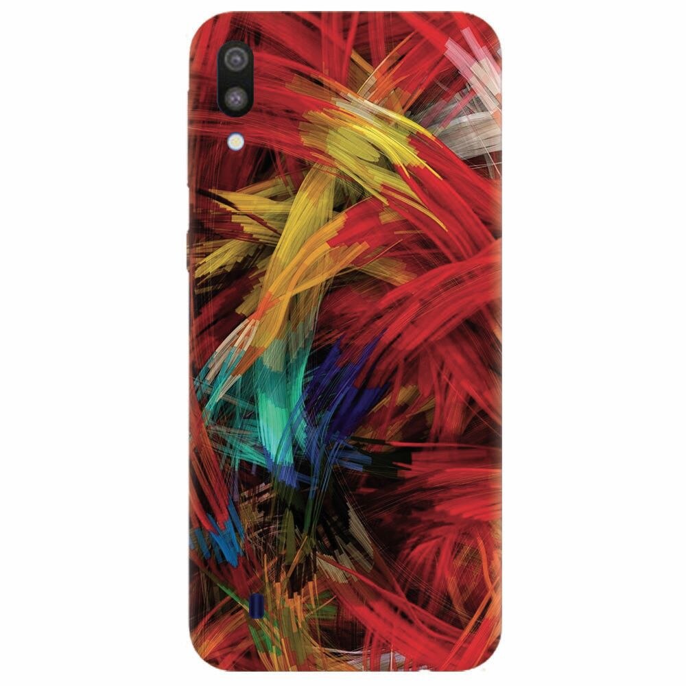 Husa silicon pentru Samsung Galaxy M10, Colorful Digital Painting Strokes
