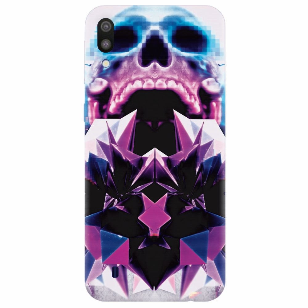 Husa silicon pentru Samsung Galaxy M10, Abstract Framed Skull