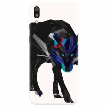 Husa silicon pentru Samsung Galaxy M10, Abstract Wolf Husa silicon pentru Samsung Galaxy M10, Abstract Wolf