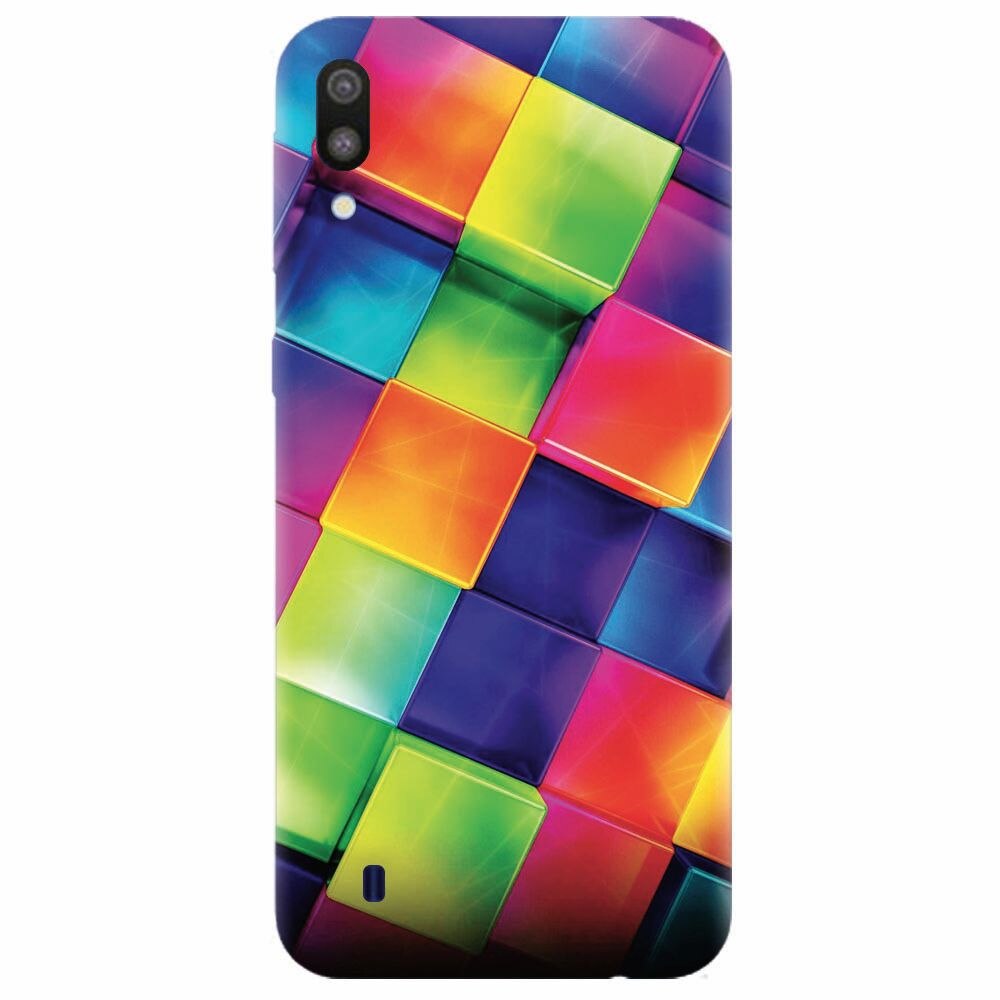 Husa silicon pentru Samsung Galaxy M10, 3D Geometric Colorful