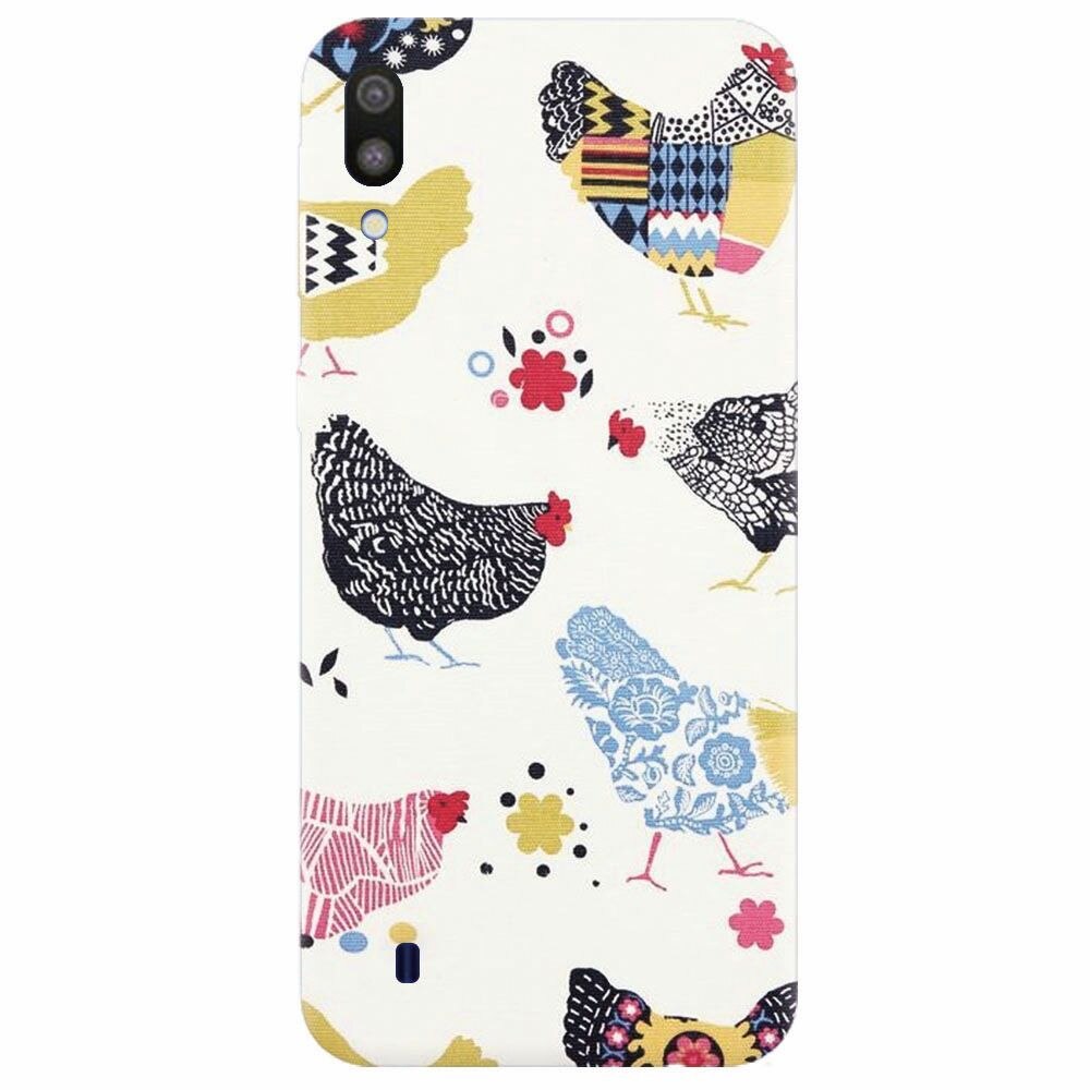 Husa silicon pentru Samsung Galaxy M10, Chickens