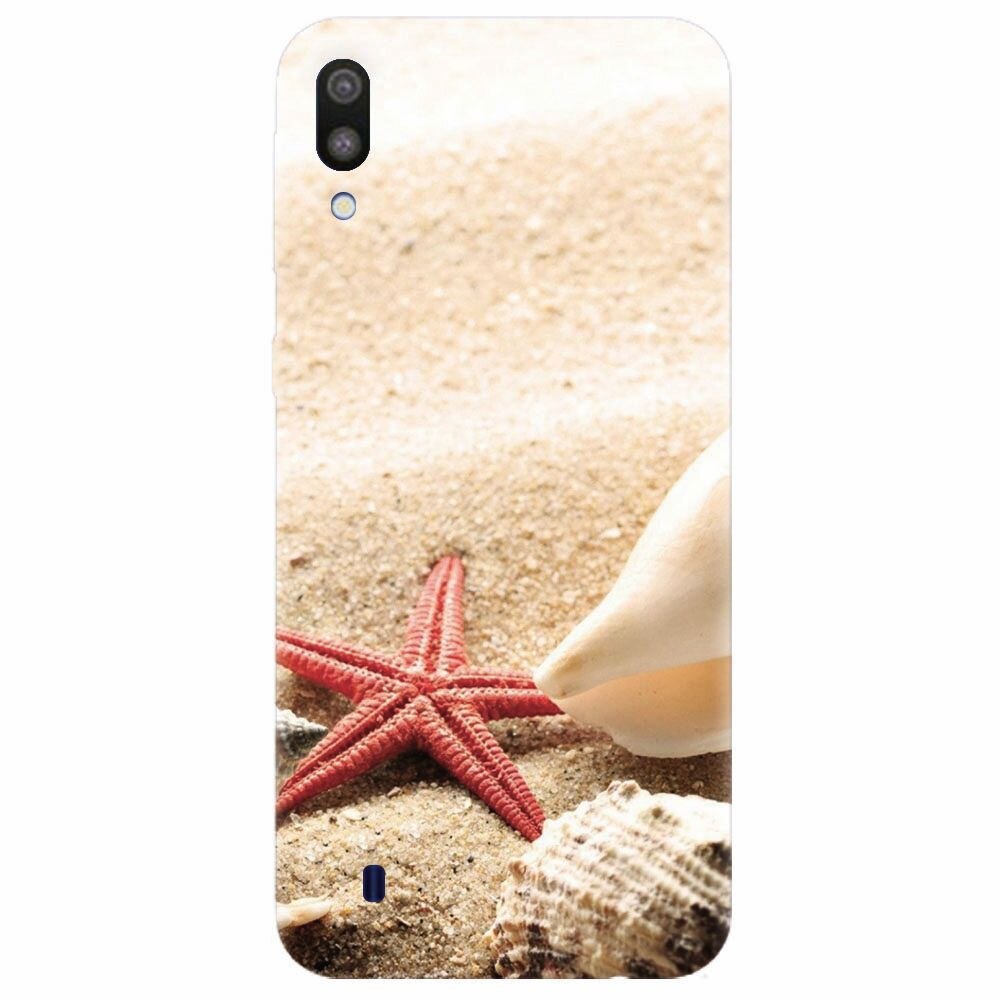 Husa silicon pentru Samsung Galaxy M10, Beach Shells And Starfish