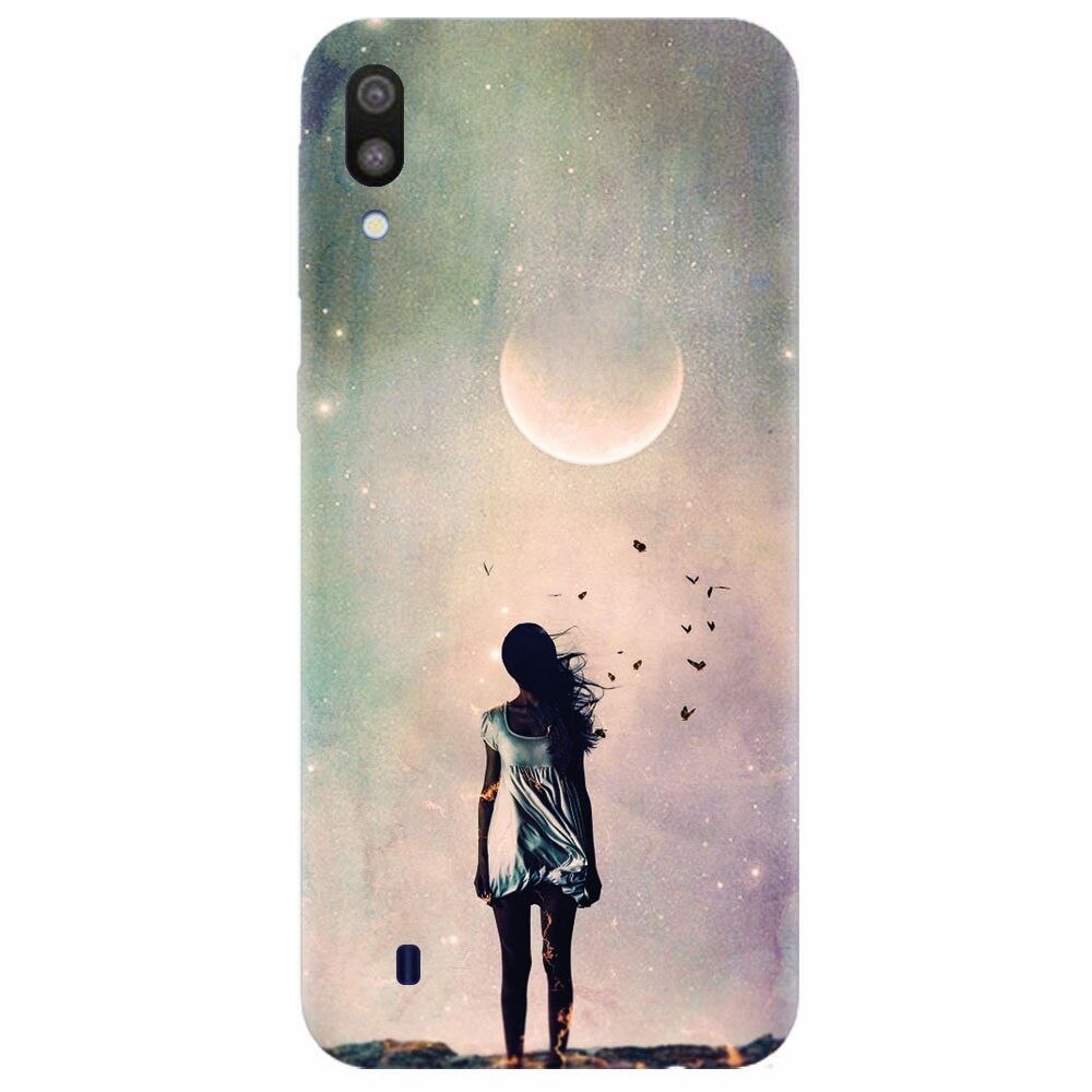 Husa silicon pentru Samsung Galaxy M10, Alone Woman Cgi Hd K