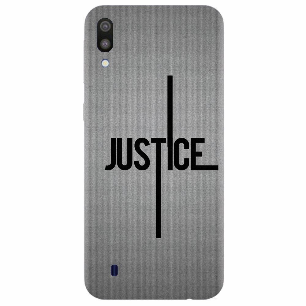 Husa silicon pentru Samsung Galaxy M10, Amir Justice Minimalistic Nubheebuccus Text