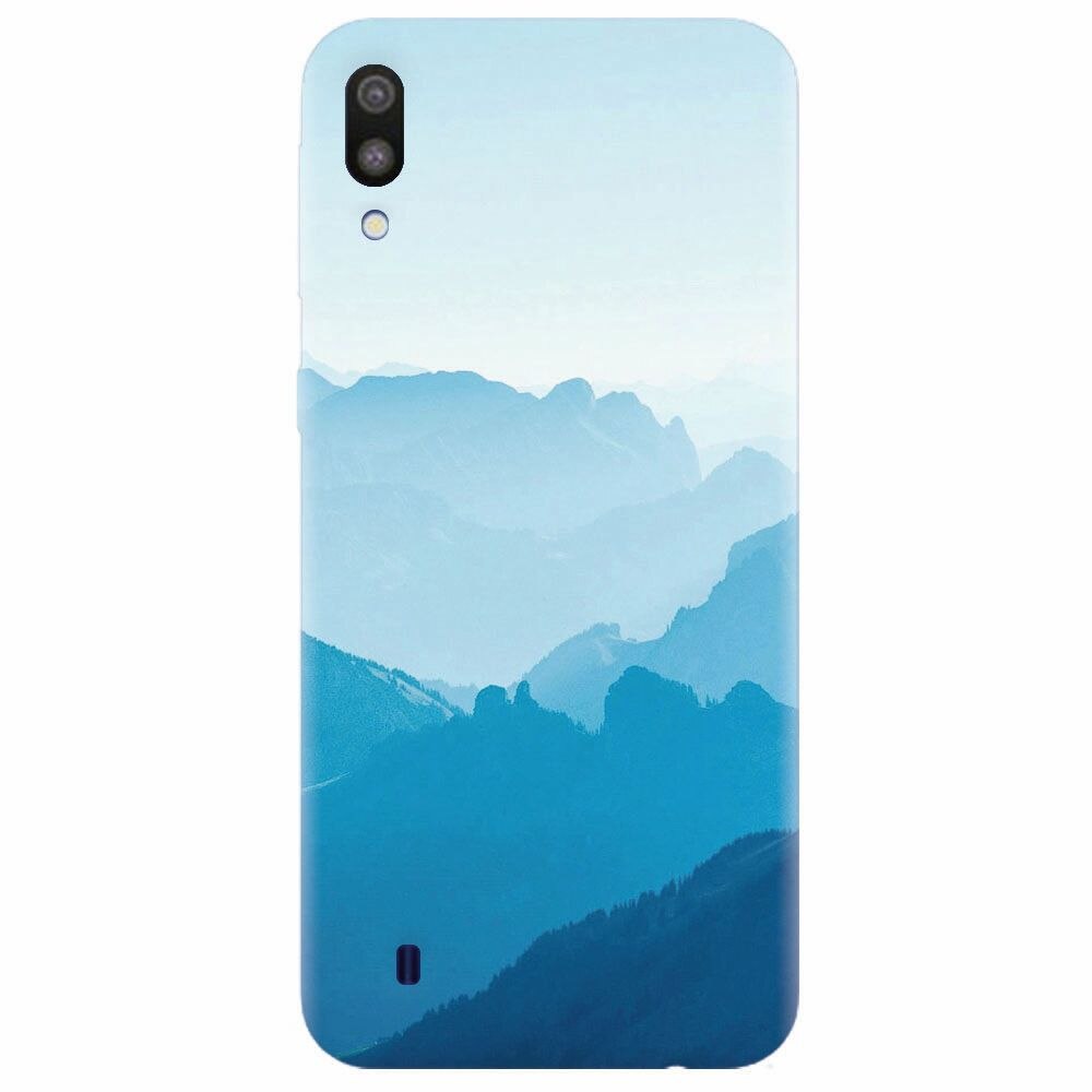 Husa silicon pentru Samsung Galaxy M10, Blue Mountain Crests