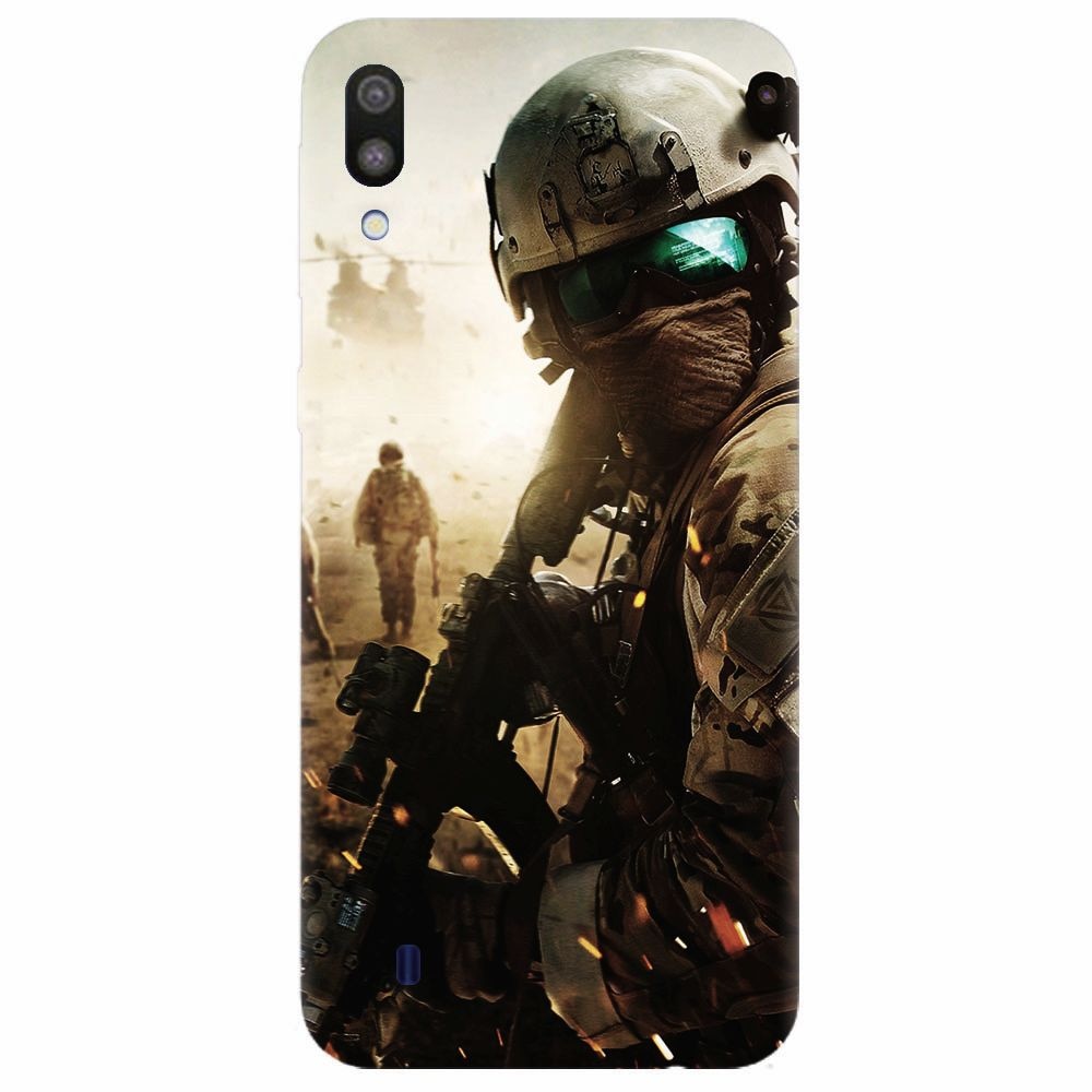 Husa silicon pentru Samsung Galaxy M10, Battlefield