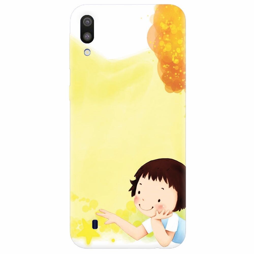 Husa silicon pentru Samsung Galaxy M10, Child Autumn Paint Hd