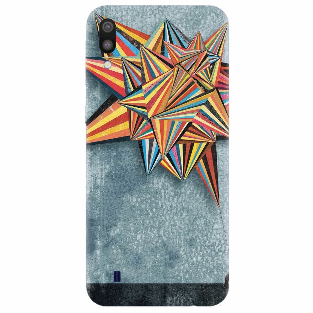 Husa silicon pentru Samsung Galaxy M10, Abstract Colorful Balloon Triangles