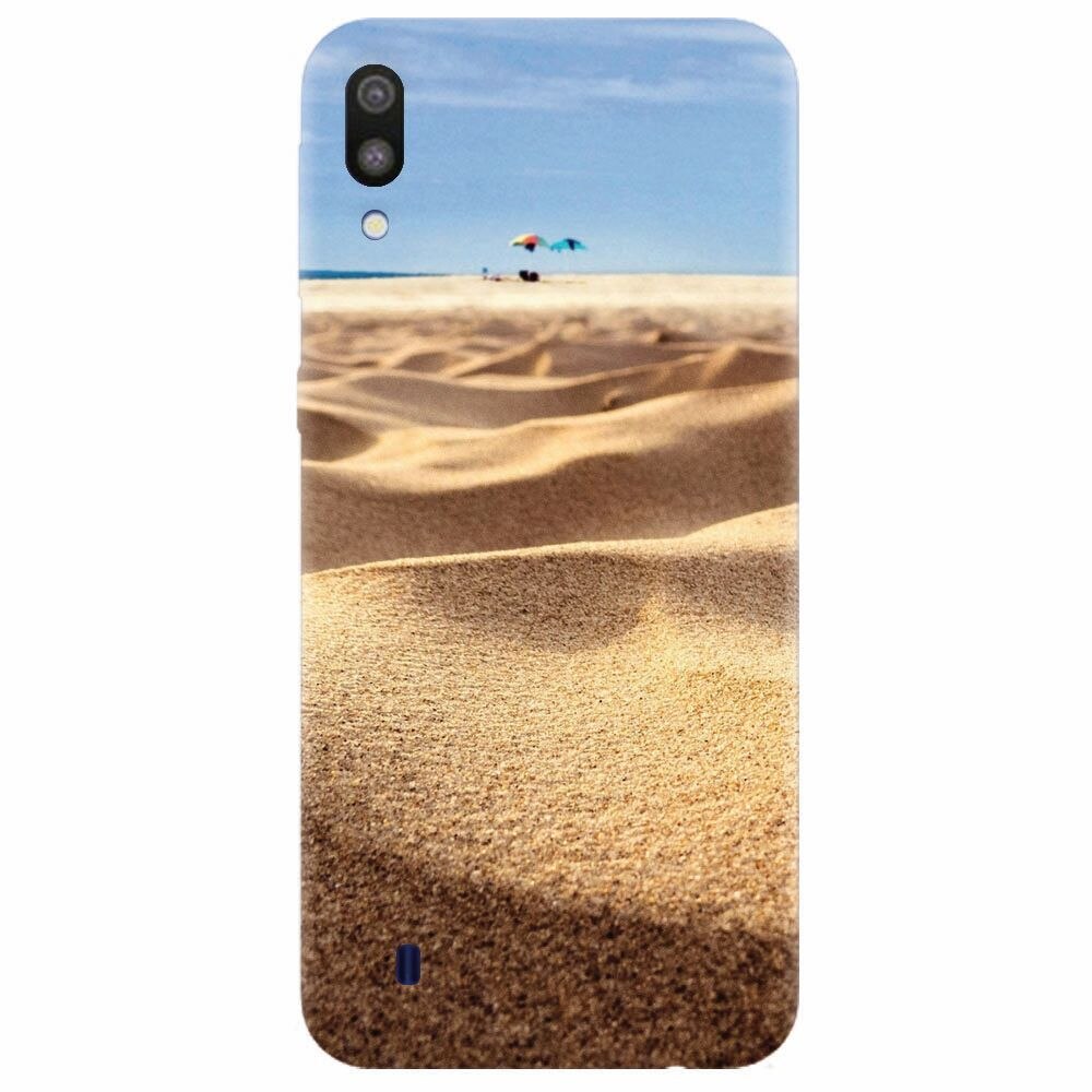 Husa silicon pentru Samsung Galaxy M10, Beach Sand Closeup Holiday