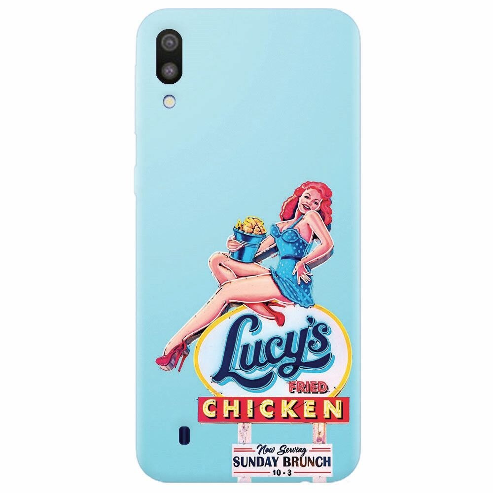 Husa silicon pentru Samsung Galaxy M10, American Vintage Restaurant Sign