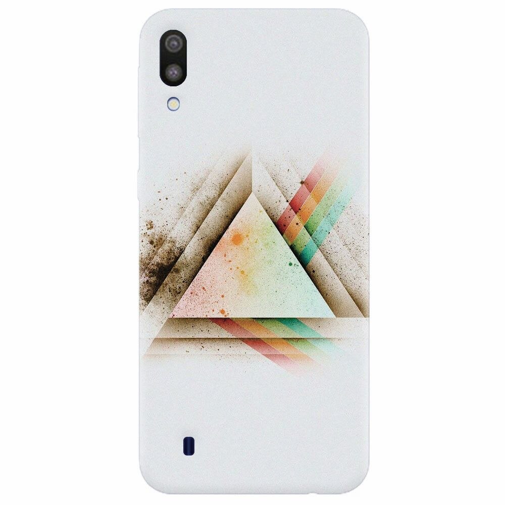 Husa silicon pentru Samsung Galaxy M10, Abstract Grunge Light Triangle