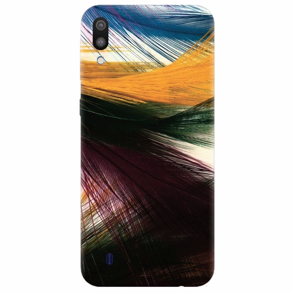 Husa silicon pentru Samsung Galaxy M10, Colorful Peacock Feathers