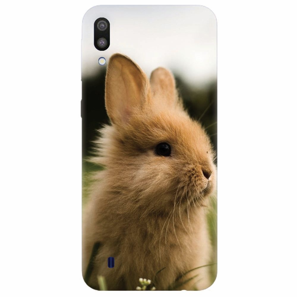 Husa silicon pentru Samsung Galaxy M10, Cute Rabbit In Grass
